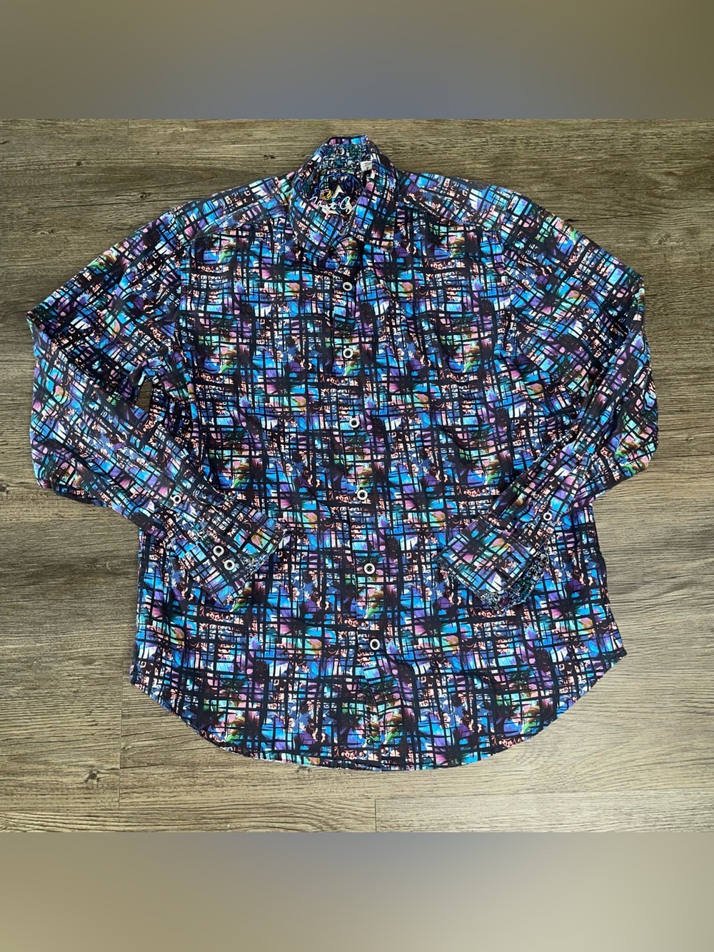 Robert Graham Shirt S Artdeco Colorful Maximalist Business Casual Designer